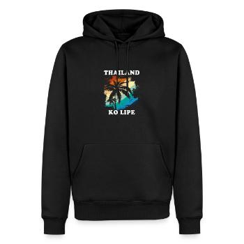 Thailand - Männer Premium Bio Hoodie - Schwarz - Vorne - Nico (187cm)