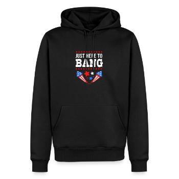 Vierter Juli Nationalfarben Nationalfeiertag USA - Männer Premium Bio Hoodie - Schwarz - Vorne - Nico (187cm)
