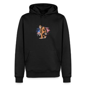 Vierter Juli Nationalfarben Nationalfeiertag USA - Männer Premium Bio Hoodie - Schwarz - Vorne - Nico (187cm)