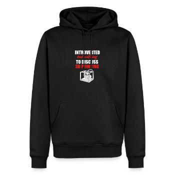 Impression 3D - Sweat à capuche Premium bio Homme - noir - Devant - Nico (187cm)