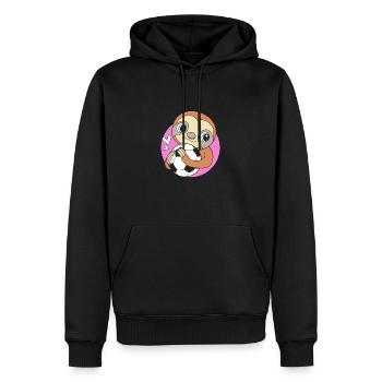 Sloth - Men’s Premium Organic Hoodie - black - Front - Nico (187cm)