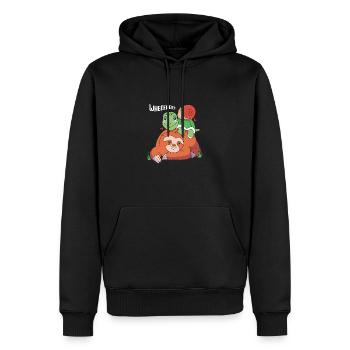 Sloth - Men’s Premium Organic Hoodie - black - Front - Nico (187cm)