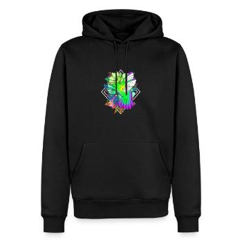 Colibri - Sweat à capuche Premium bio Homme - noir - Devant - Nico (187cm)