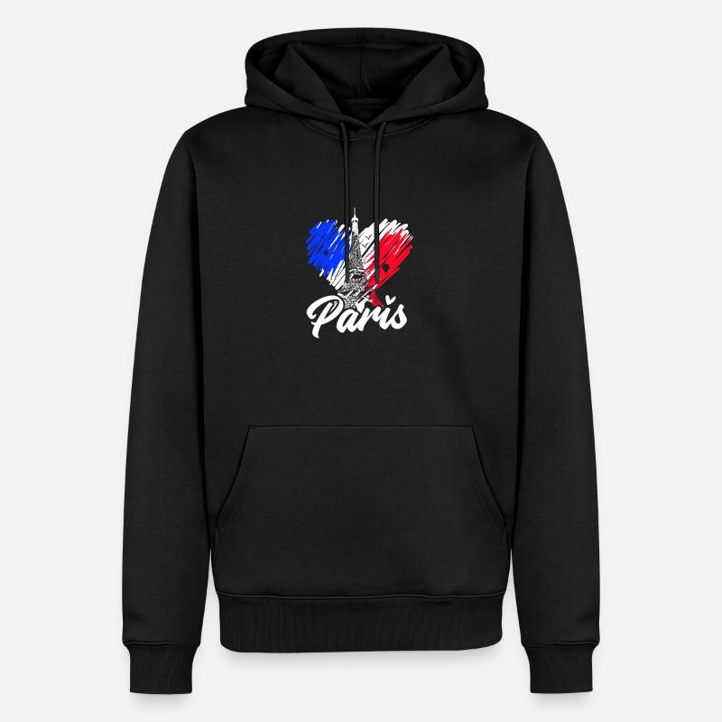 Frankreich - Männer Premium Bio Hoodie - Schwarz