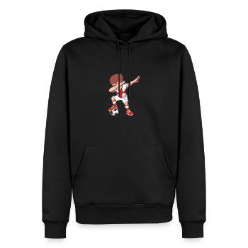 Angleterre Anglais - Sweat à capuche Premium bio Homme - noir - Devant - Nico (187cm)