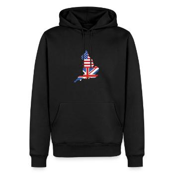 Angleterre Anglais - Sweat à capuche Premium bio Homme - noir - Devant - Nico (187cm)