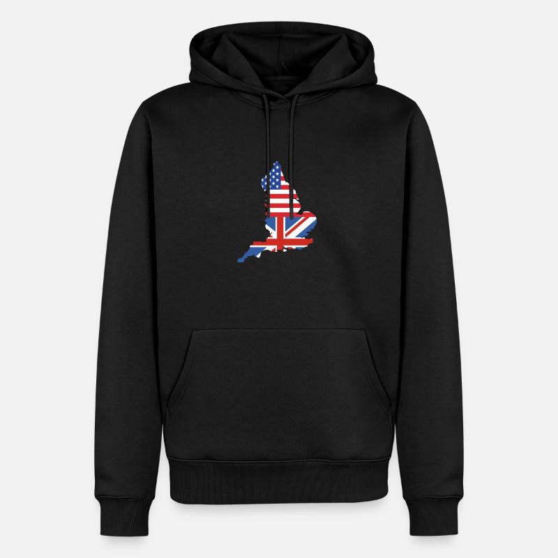 Angleterre Anglais - Sweat à capuche Premium bio Homme - noir