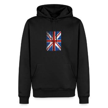 Angleterre Anglais - Sweat à capuche Premium bio Homme - noir - Devant - Nico (187cm)