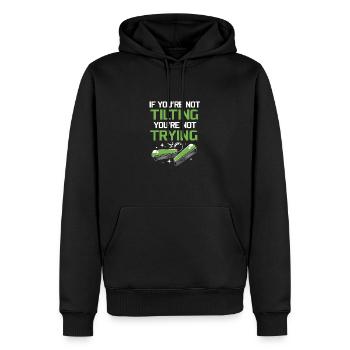 Flipper Boîte de flipper - Sweat à capuche Premium bio Homme - noir - Devant - Nico (187cm)