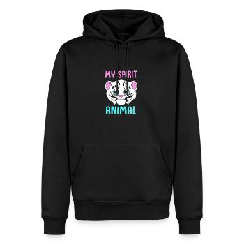 Weißer Tiger - Männer Premium Bio Hoodie - Schwarz - Vorne - Nico (187cm)