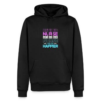 Krankenschwester Rente - Männer Premium Bio Hoodie - Schwarz - Vorne - Nico (187cm)