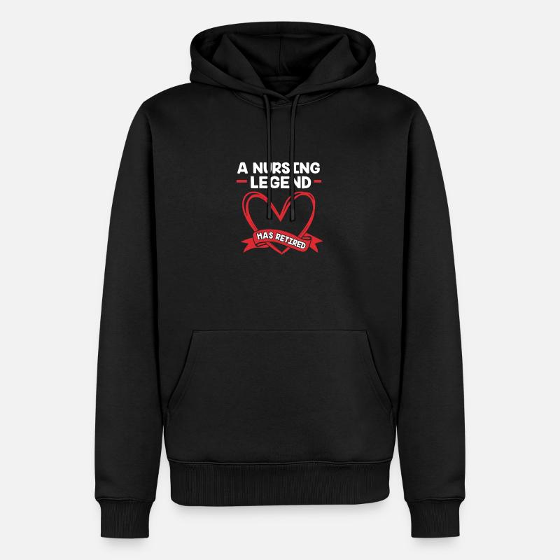 Krankenschwester Rente - Männer Premium Bio Hoodie - Schwarz