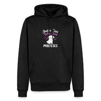 Malteser Hund - Männer Premium Bio Hoodie - Schwarz - Vorne - Nico (187cm)