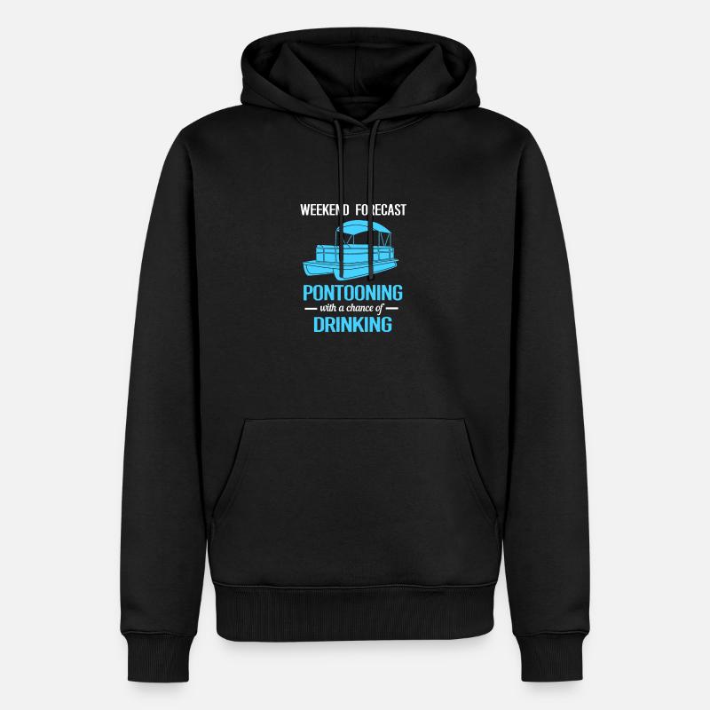 Pontonboot Boot Boote - Männer Premium Bio Hoodie - Schwarz