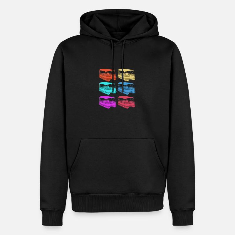 Pontonboot Boot Boote - Männer Premium Bio Hoodie - Schwarz