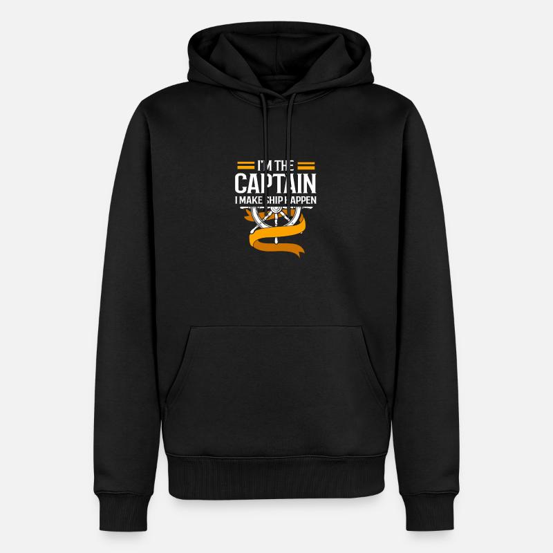 Pontonboot Boot Boote - Männer Premium Bio Hoodie - Schwarz