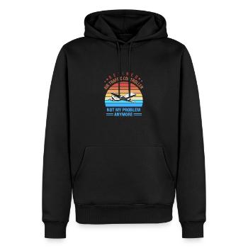 Contrôleur aérien - Sweat à capuche Premium bio Homme - noir - Devant - Nico (187cm)