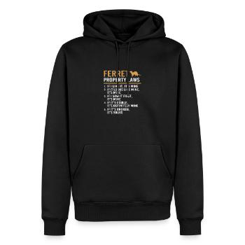 Frettchen - Männer Premium Bio Hoodie - Schwarz - Vorne - Nico (187cm)