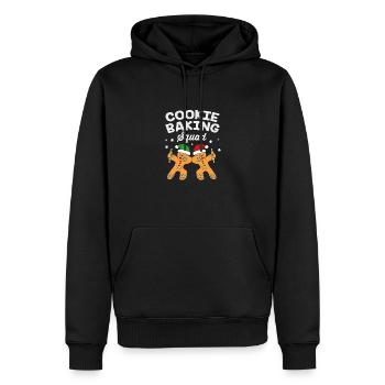 bonhomme en pain d’épice Coeur en pain d’épice Snacking en pain d’épice - Sweat à capuche Premium bio Homme - noir - Devant - Nico (187cm)