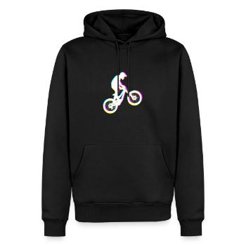VTT VTT VTT - Sweat à capuche Premium bio Homme - noir - Devant - Nico (187cm)