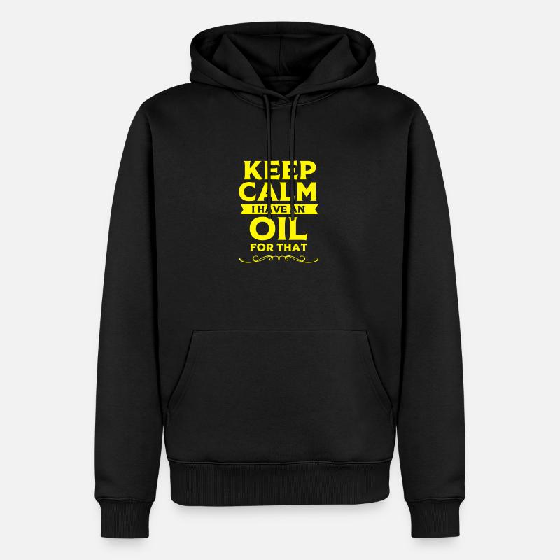 Ätherisches Öl - Männer Premium Bio Hoodie - Schwarz