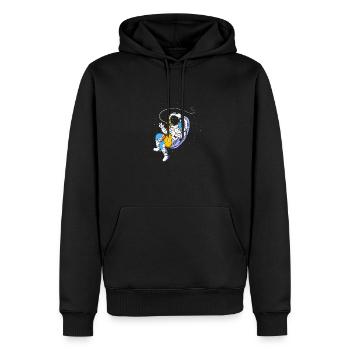 Saxophoniste saxophoniste - Sweat à capuche Premium bio Homme - noir - Devant - Nico (187cm)