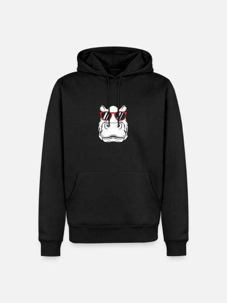 Hippopotamus - Men’s Premium Organic Hoodie - black