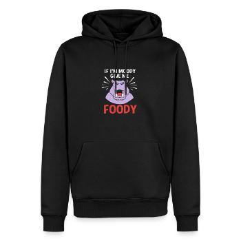 Hippopotame - Sweat à capuche Premium bio Homme - noir - Devant - Nico (187cm)