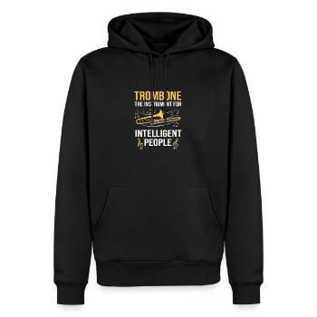 Posaune - Männer Premium Bio Hoodie - Schwarz - Vorne - Nico (187cm)