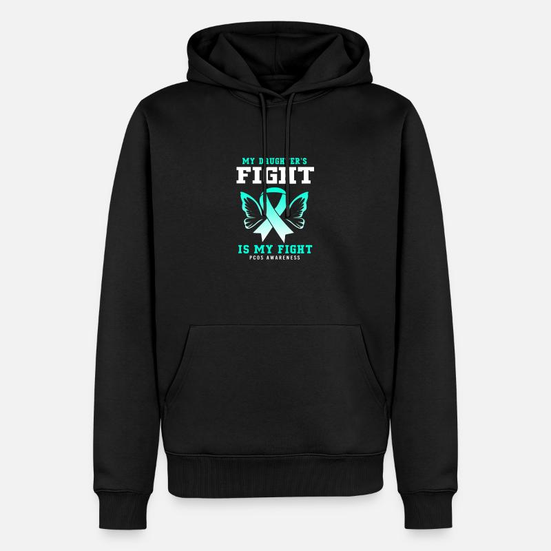Pcos-Bewusstsein - Männer Premium Bio Hoodie - Schwarz