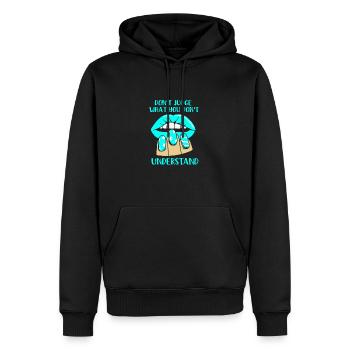 Sensibilisation au SOPK - Sweat à capuche Premium bio Homme - noir - Devant - Nico (187cm)