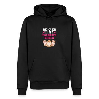 Dog Rescue Animal Rights Animal Rescue Animal Shelter - Herre Premium økologisk hoodie - sort - Foran - Nico (187cm)