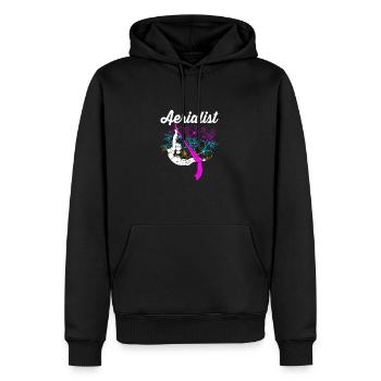 Aerial Yoga Air Yoga - Männer Premium Bio Hoodie - Schwarz - Vorne - Nico (187cm)