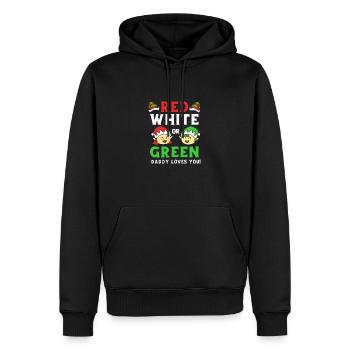Christmas Gender Reveal Newborn Baby Sayings - Men’s Premium Organic Hoodie - black - Front - Nico (187cm)