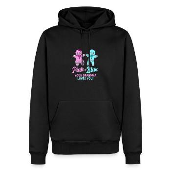 Noël sexe révéler nouveau-né bébé dictons - Sweat à capuche Premium bio Homme - noir - Devant - Nico (187cm)