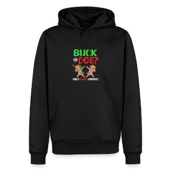 Weihnachten Gender Reveal Neugeborenes Babysprüche - Männer Premium Bio Hoodie - Schwarz - Vorne - Nico (187cm)