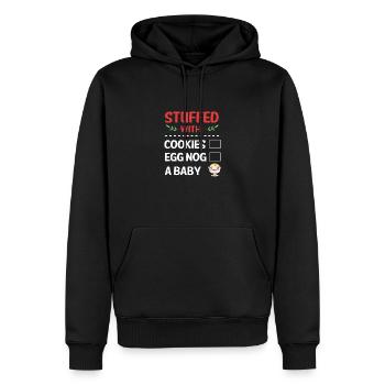 Weihnachten Gender Reveal Neugeborenes Babysprüche - Männer Premium Bio Hoodie - Schwarz - Vorne - Nico (187cm)