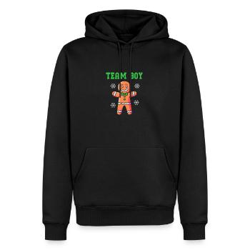 Weihnachten Gender Reveal Neugeborenes Babysprüche - Männer Premium Bio Hoodie - Schwarz - Vorne - Nico (187cm)
