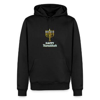 Chanukkah - Männer Premium Bio Hoodie - Schwarz - Vorne - Nico (187cm)
