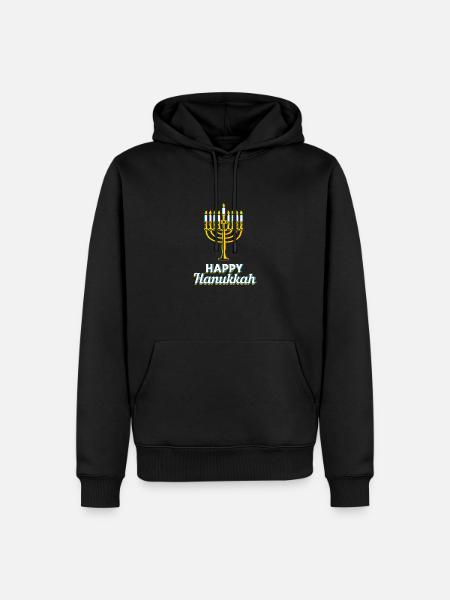 Chanukkah - Männer Premium Bio Hoodie - Schwarz