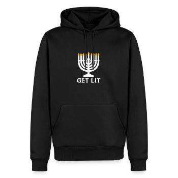Chanukkah - Männer Premium Bio Hoodie - Schwarz - Vorne - Nico (187cm)