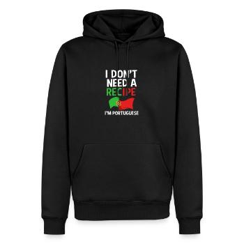 Portugal - Männer Premium Bio Hoodie - Schwarz - Vorne - Nico (187cm)