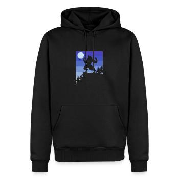 Loup-garou - Sweat à capuche Premium bio Homme - noir - Devant - Nico (187cm)