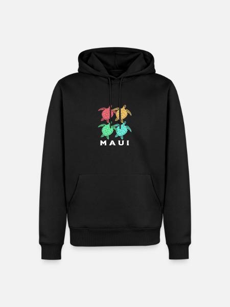 Maui Hawaii Hawaiian - Männer Premium Bio Hoodie - Schwarz