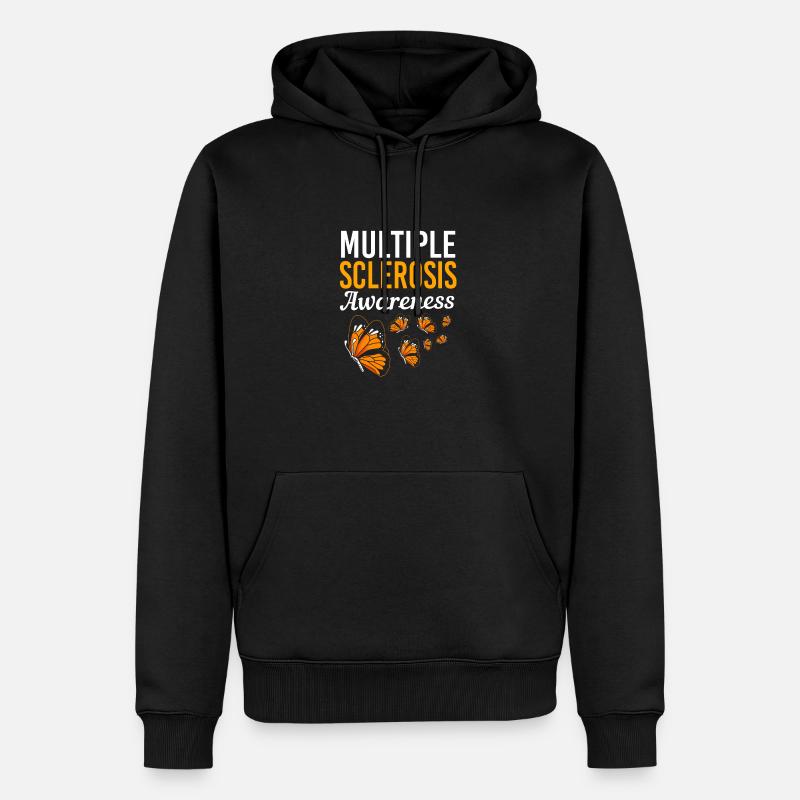 Multiple Sclerosis MS - Men’s Premium Organic Hoodie - black