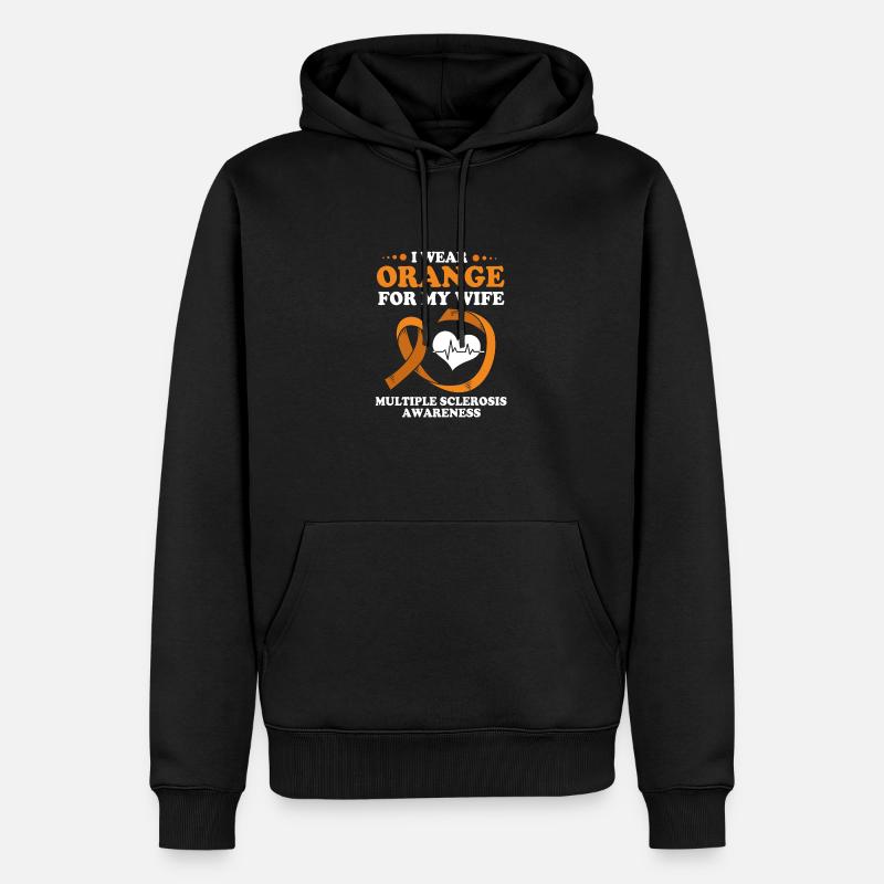Multiple Sclerosis MS - Men’s Premium Organic Hoodie - black
