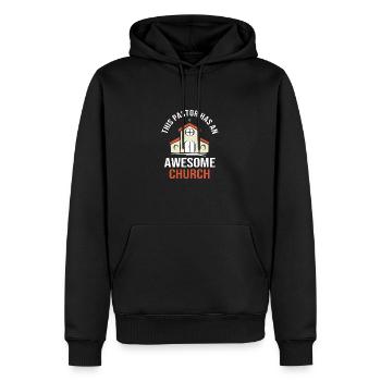 Pfarrer - Männer Premium Bio Hoodie - Schwarz - Vorne - Nico (187cm)