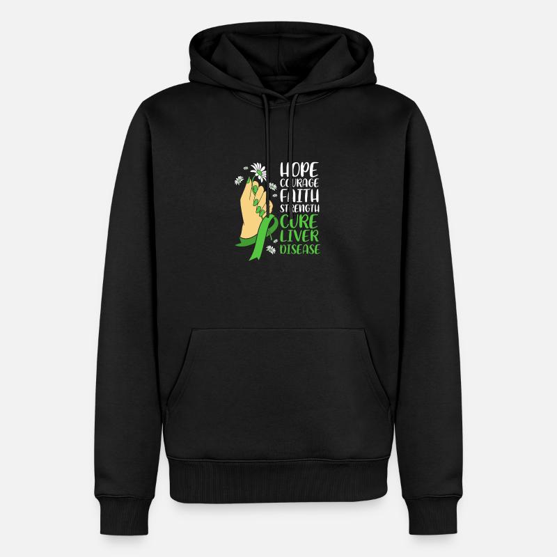 Lebererkrankung - Männer Premium Bio Hoodie - Schwarz