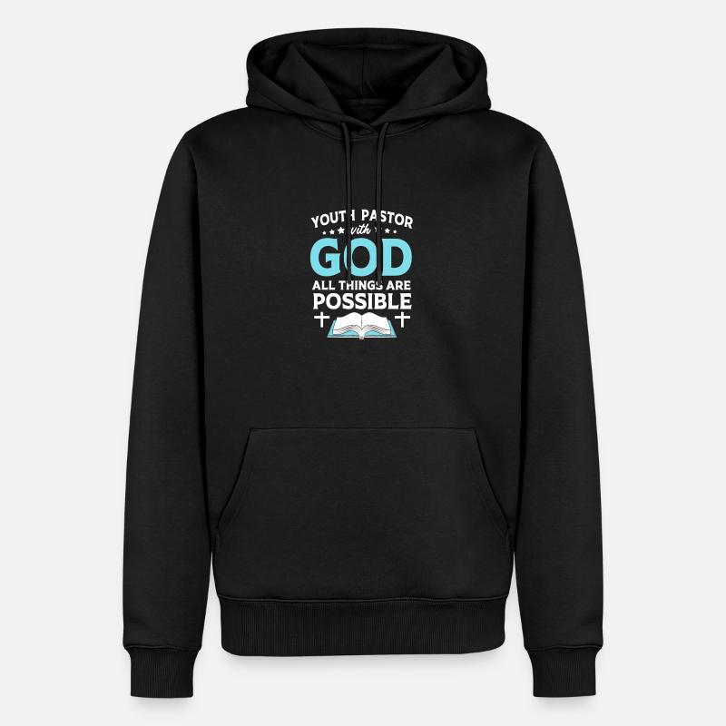 Pasteur des jeunes - Sweat à capuche Premium bio Homme - noir