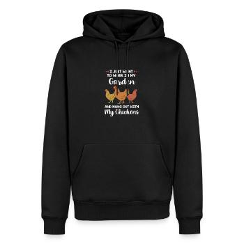 Poulet Volaille - Sweat à capuche Premium bio Homme - noir - Devant - Nico (187cm)